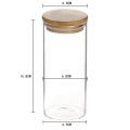 Wooden lid borosilicate airtight glass jar